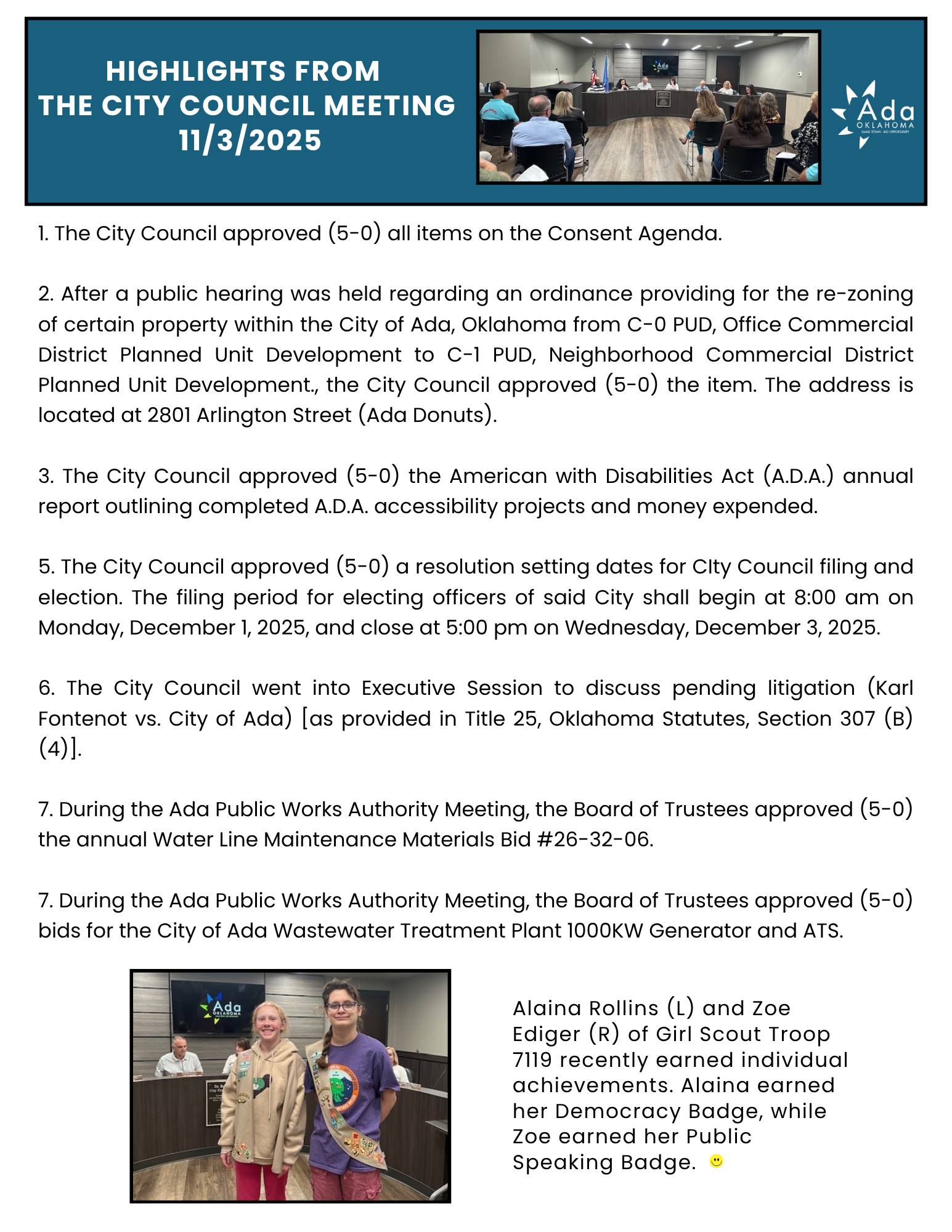 Here are the highlights... - City of Ada, OK – Government | Facebook