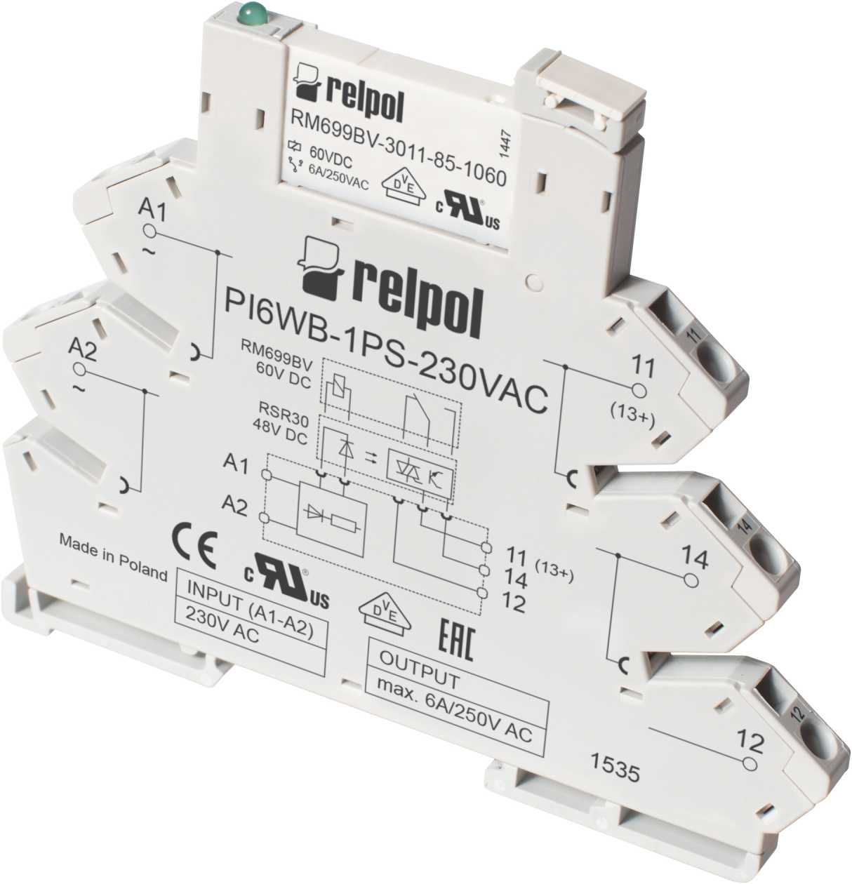 Pingwell Technology SDN BHD - Relpol Interface Relay SIR6WB-24VDC-R ...