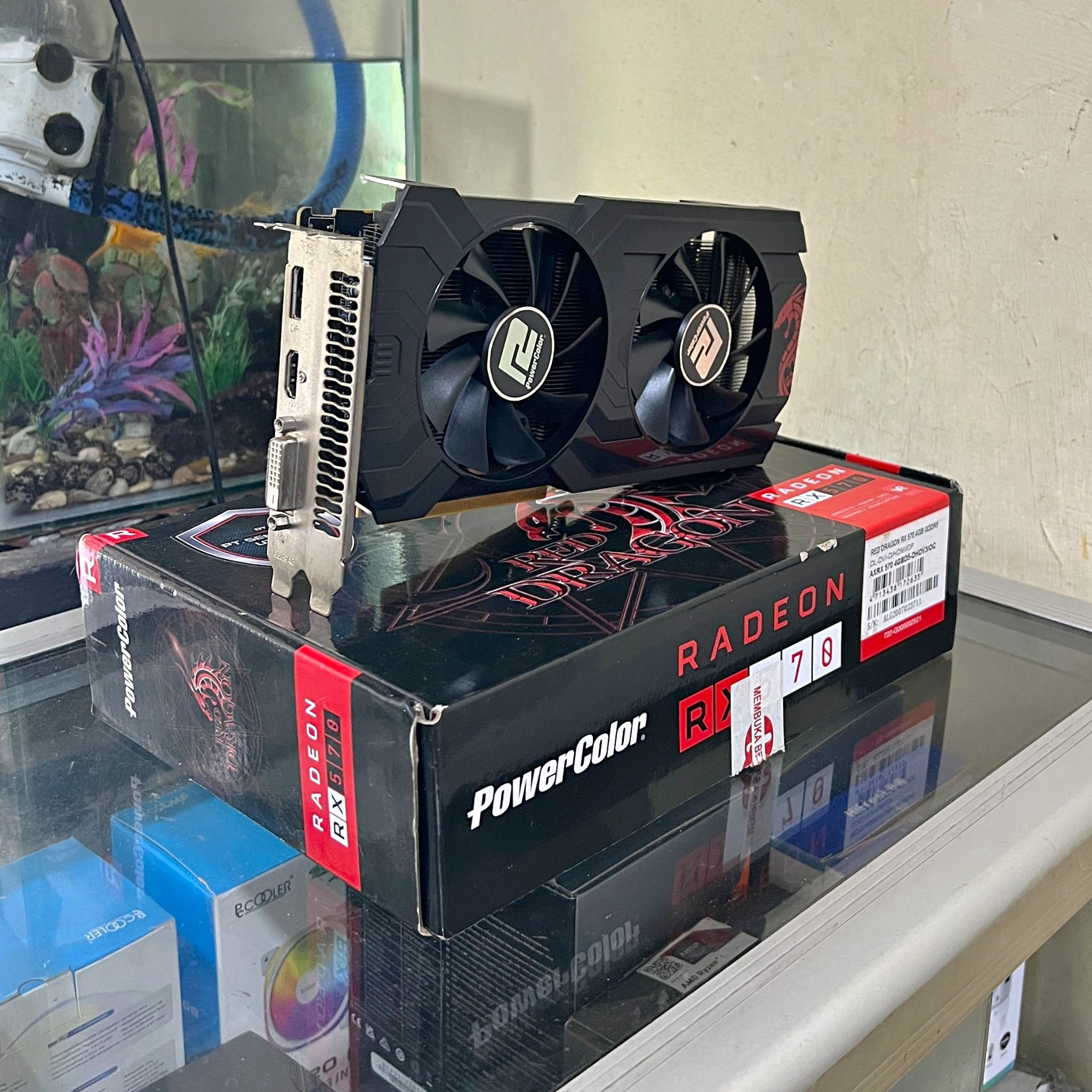 VGA PowerColor RX 570 / 4GB 256bit GDDR5/ Fullset/ Normal Tested/ Segel ...