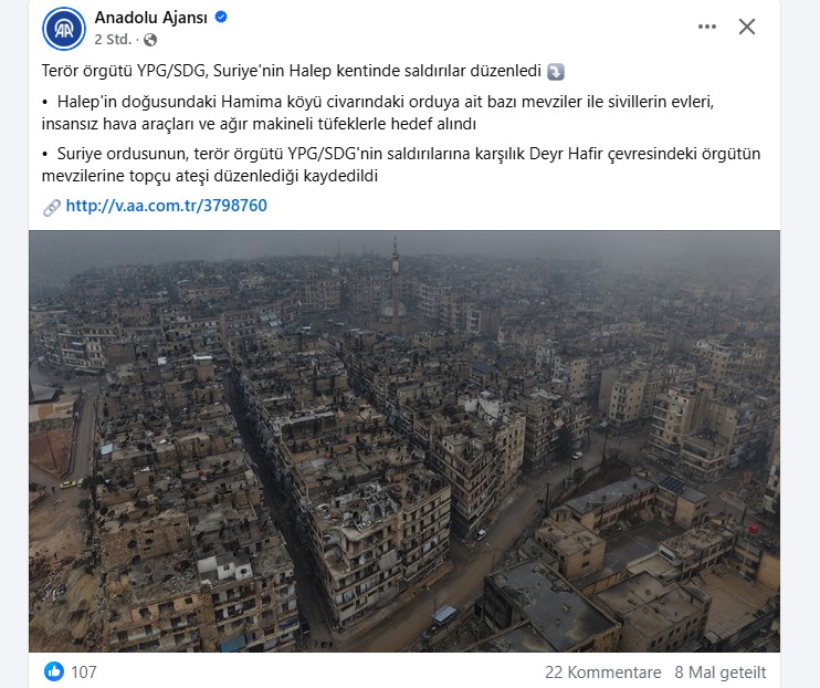 Deutsch - Die Terrororganisation YPG/SDG hat in der syrischen Stadt ...