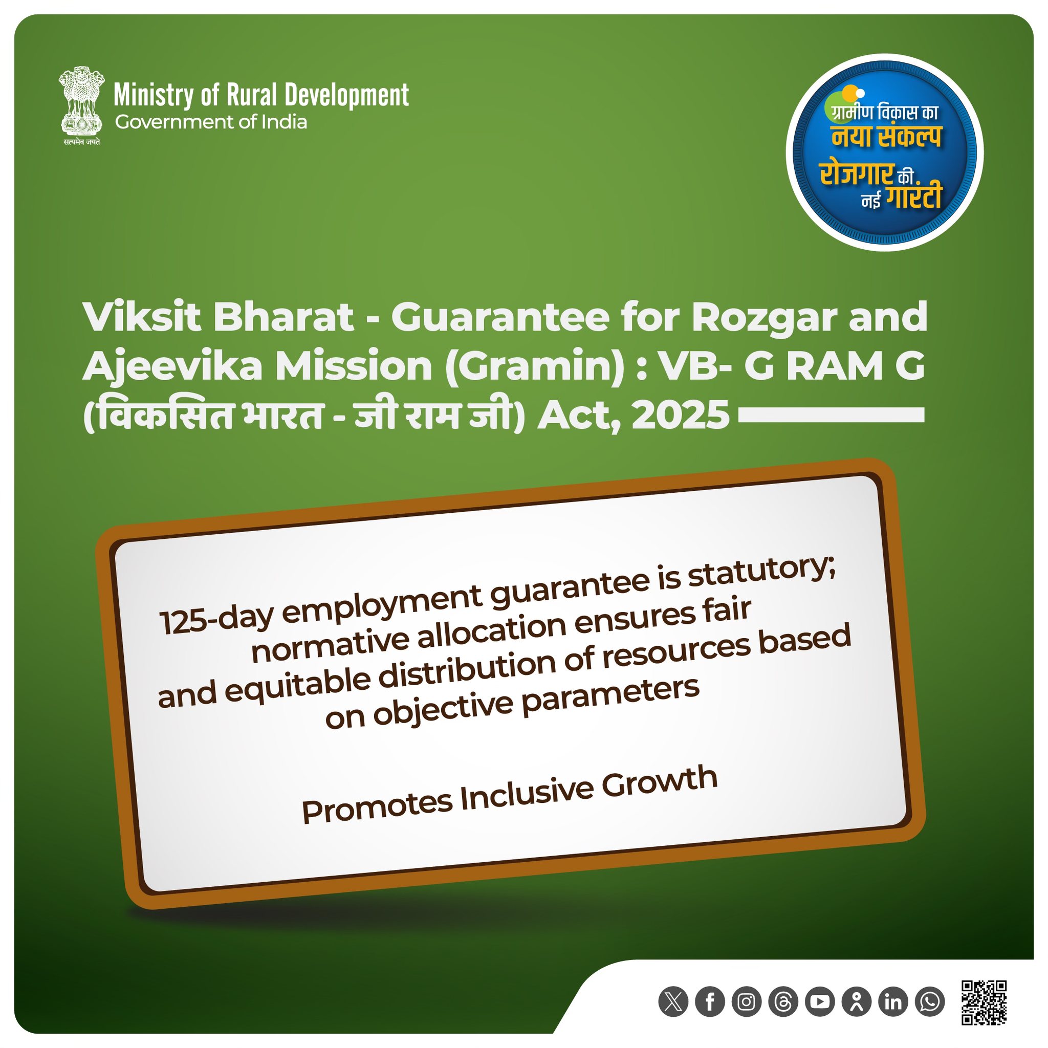 Ministry - Viksit Bharat - Guarantee for Rozgar and Ajeevika Mission ...