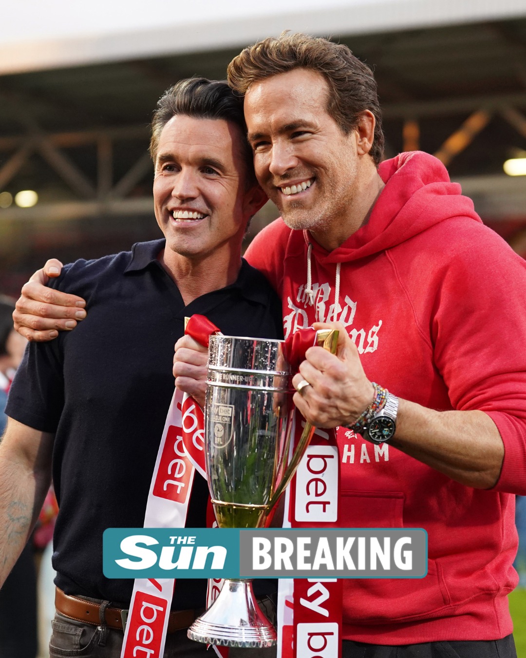 Sun - Ryan Reynolds and Rob McElhenney sell part of Wrexham with ...