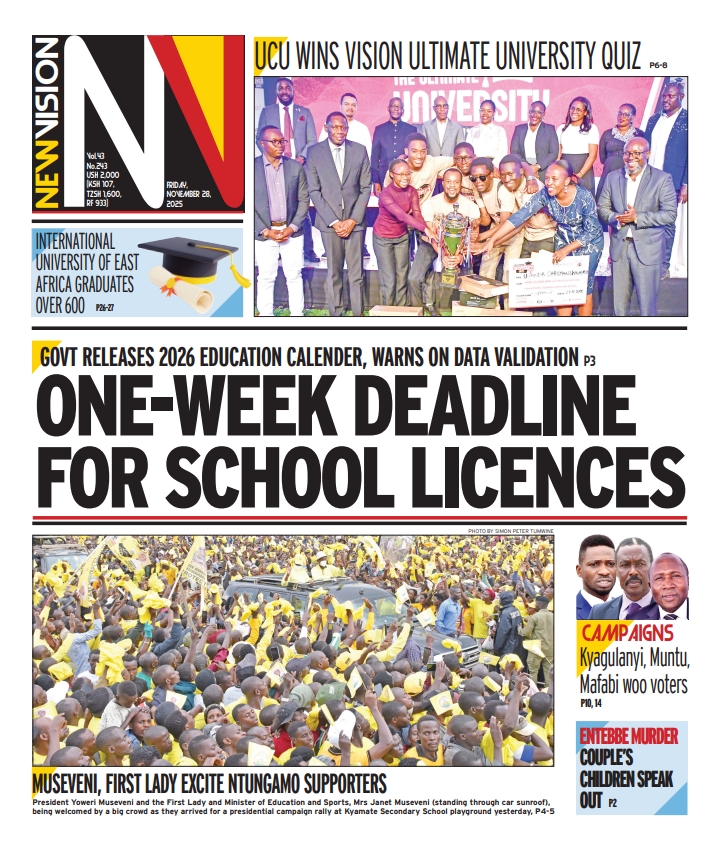 The New Vision - 🗞️ The New Vision – Friday Edition •... | Facebook