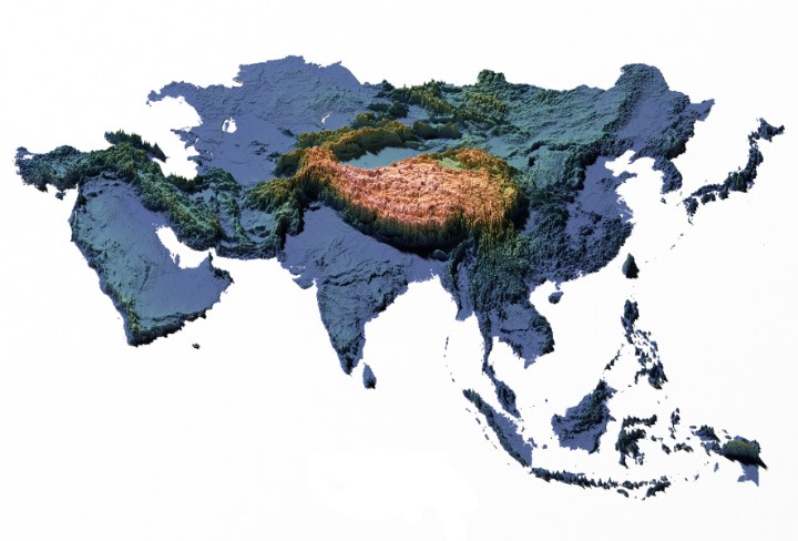 The Atlas - 🗺️ Elevation Map of Asia From the world’s highest peak ...