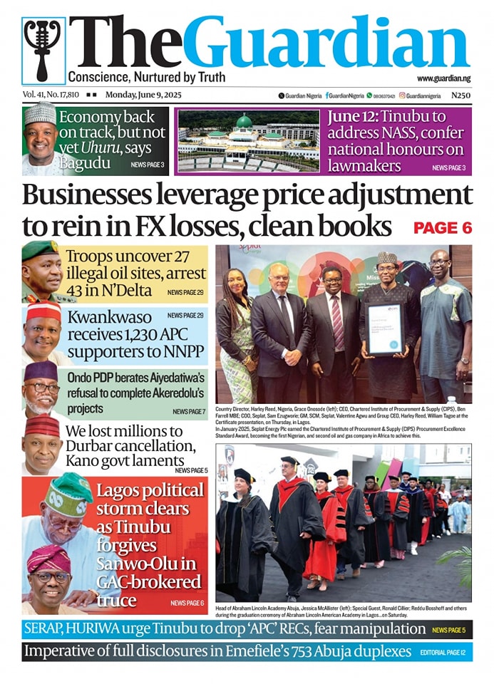 These are the headlines in today’s... - Guardian Nigeria | Facebook