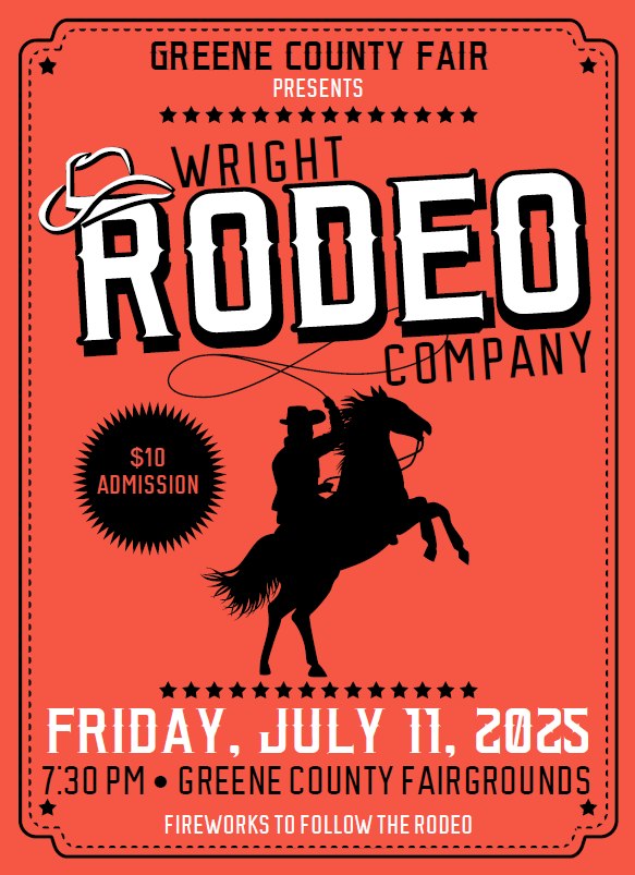UPDATE: unfortunately the rodeo is... - Greene County Fair | Facebook