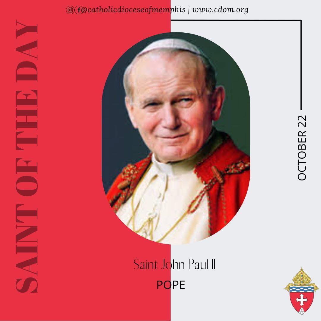Catholic - Today, October 22, is the Feast of Saint John Paul II, Pope ...