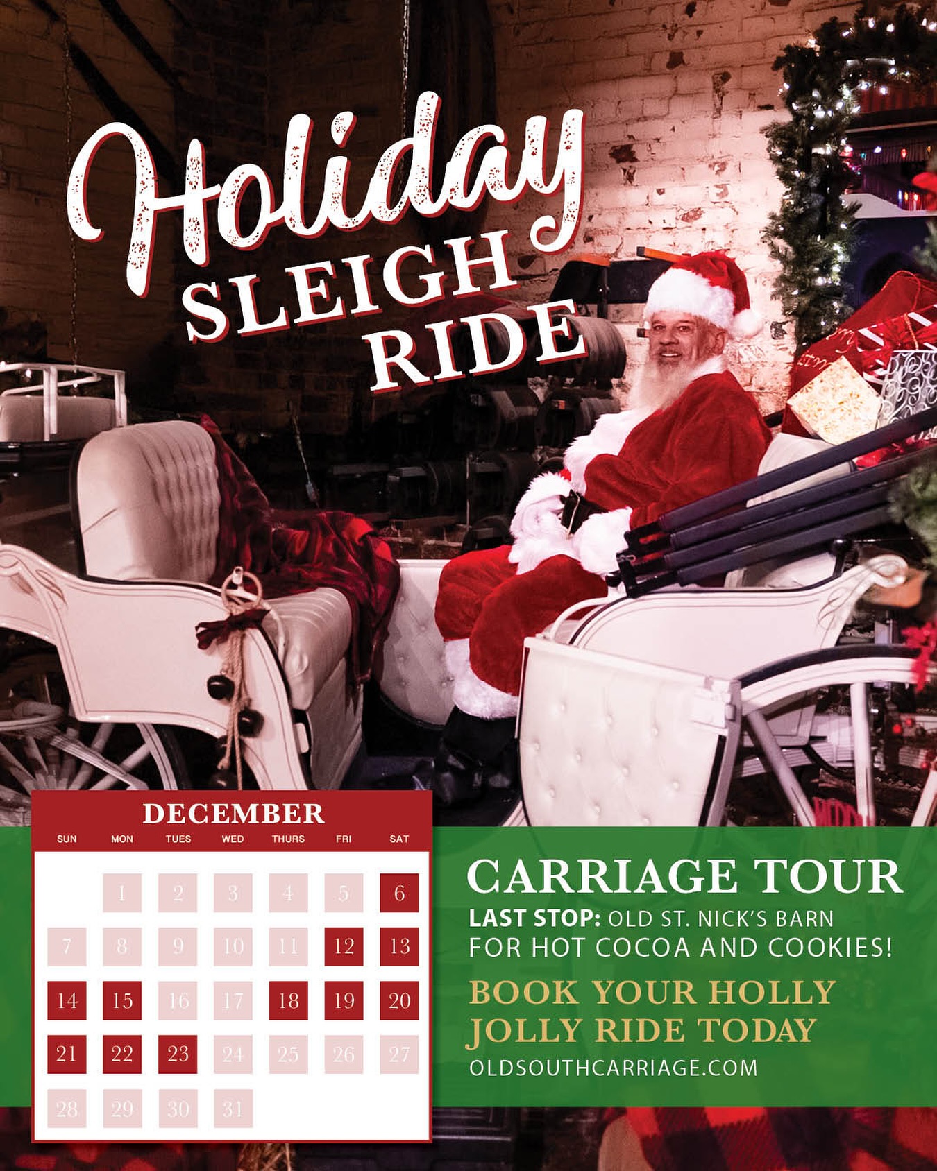 Old - The magic of our Holiday Sleigh Rides returns on December 6! Join ...