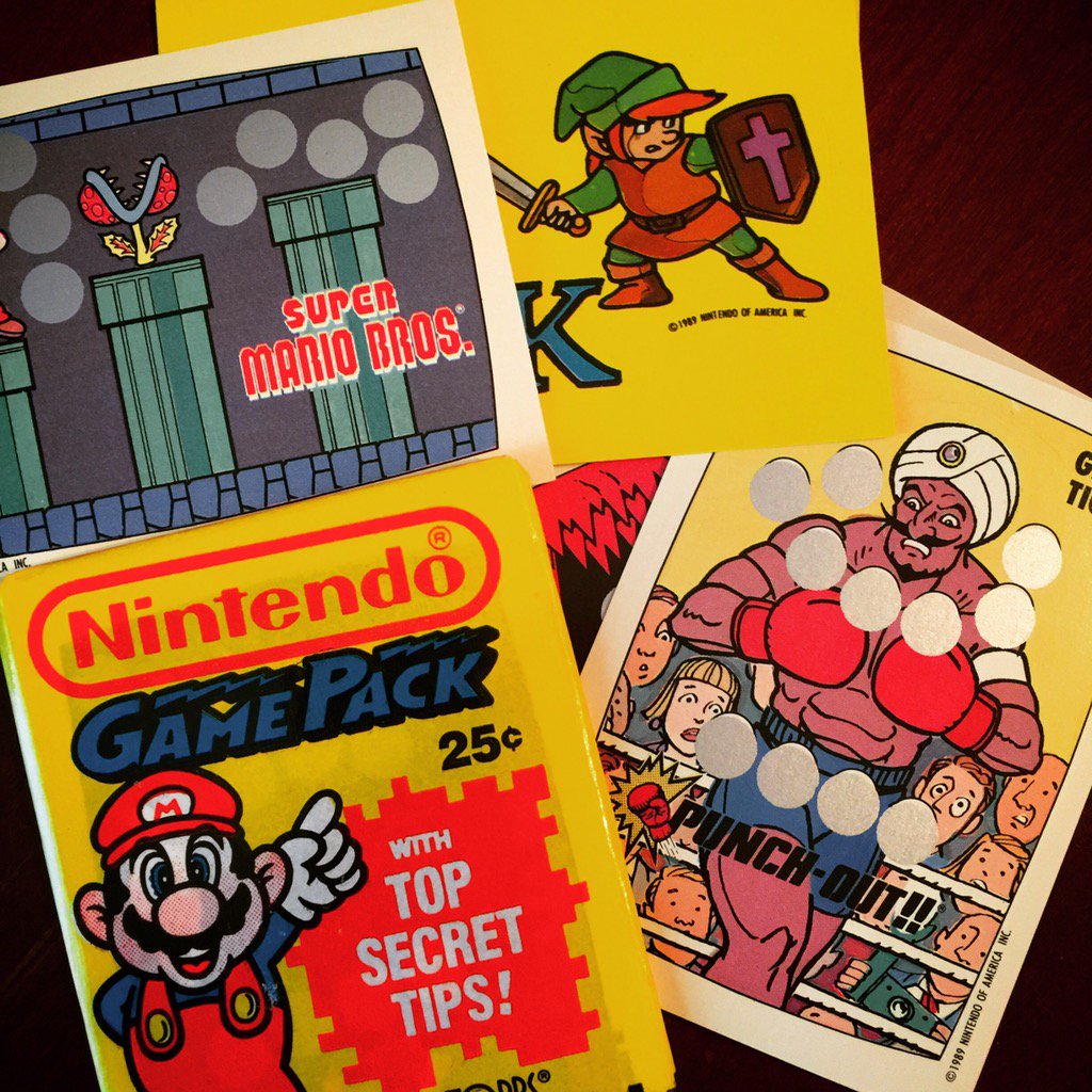 From Topps in 1989, Nintendo Game Packs were a childhood fave