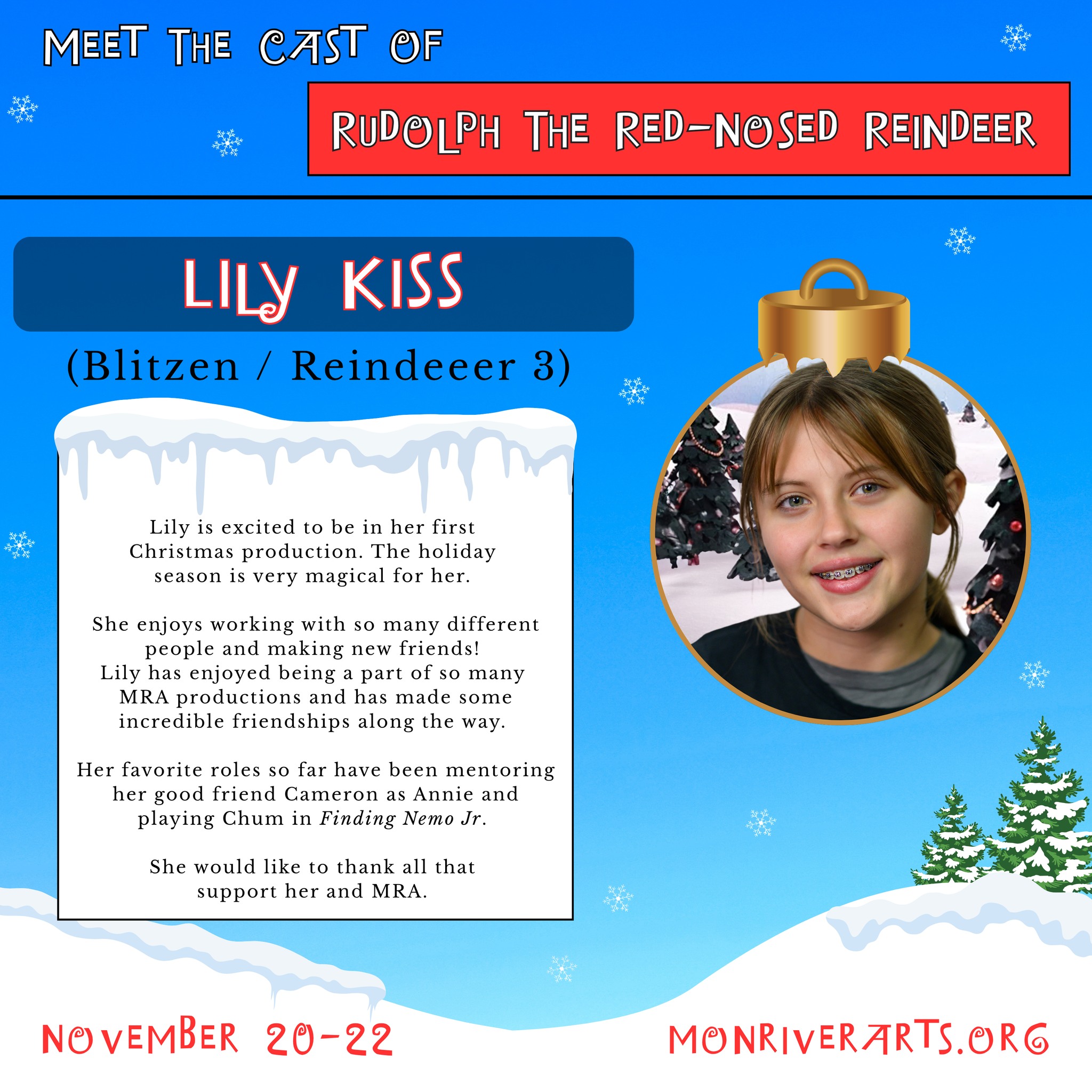 Mon - Meet the cast of Rudolph! November 20-22. Tickets on sale now at ...