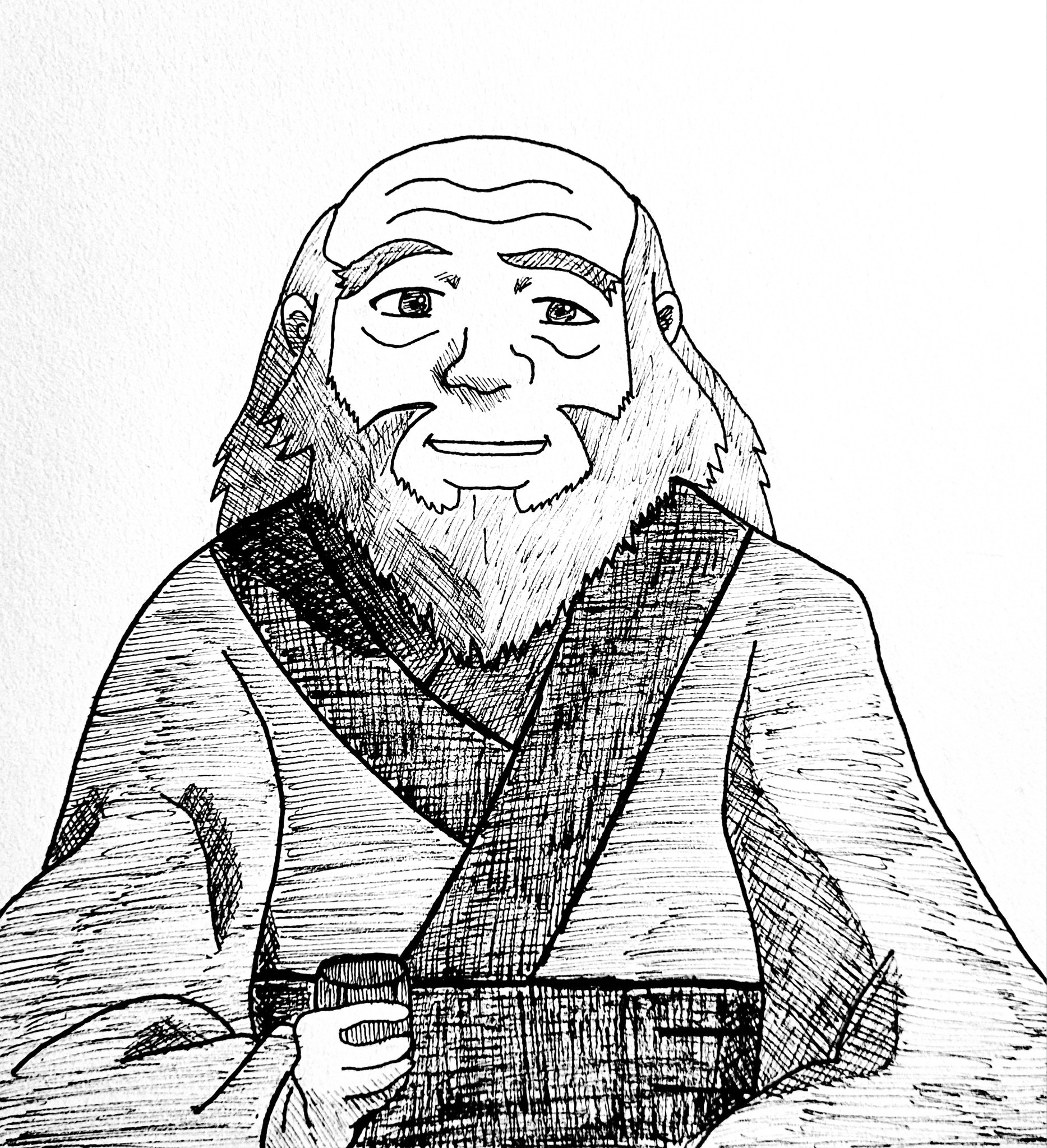 Artisticat - Inktober 2025 Day 29 - Lesson Uncle Iroh from Avatar, the ...