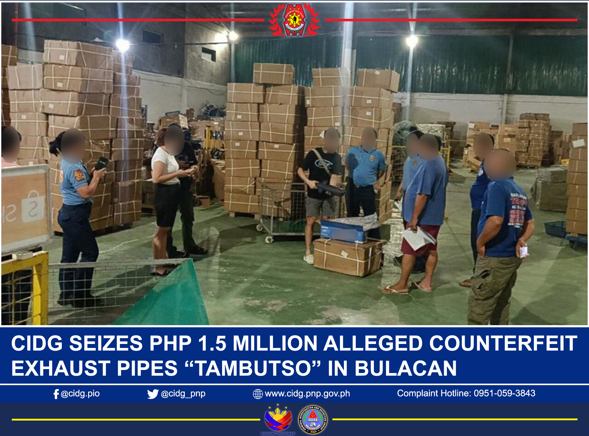 Criminal - CIDG SEIZES PHP 1.5 MILLION ALLEGED COUNTERFEIT EXHAUST ...