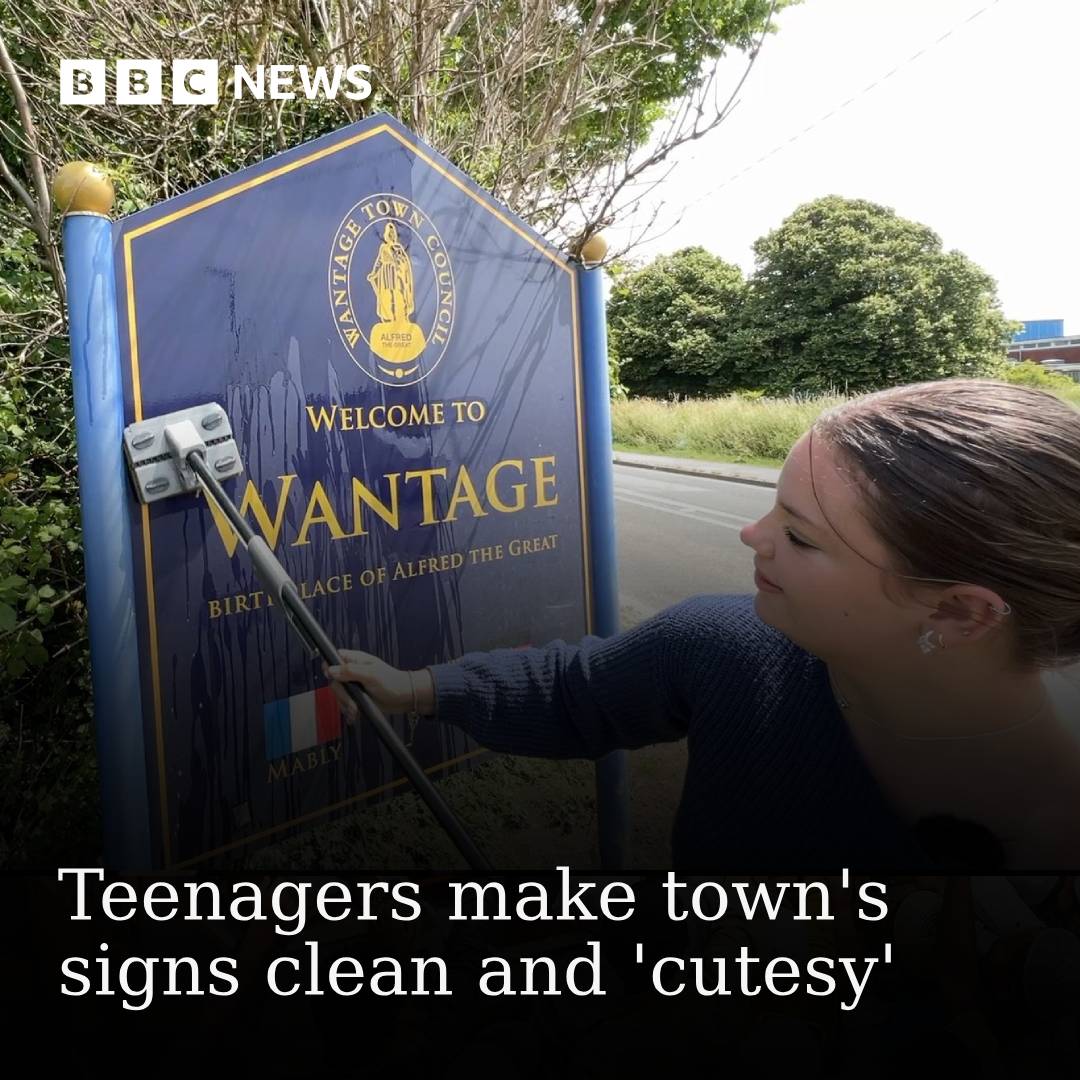 BBC Oxfordshire - Meet the teenage duo washing road signs... | Facebook