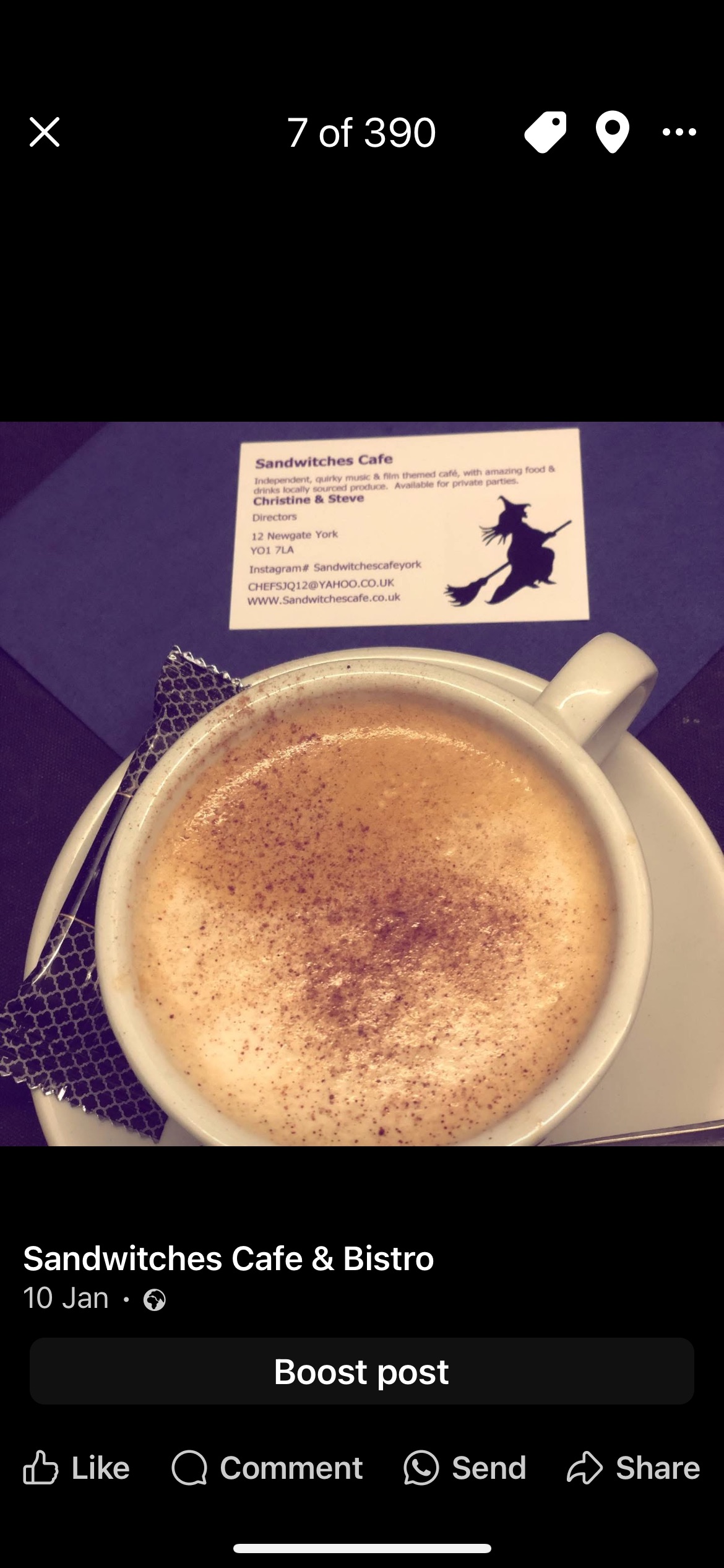 Sandwitches Cafe & Bistro - Yorkshire board only at Sandwitches Cafe # ...