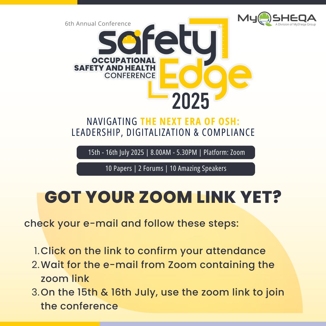 MySheqa - REMINDER! 🗓️ The SafetyEdge Occupational Safety & Health ...