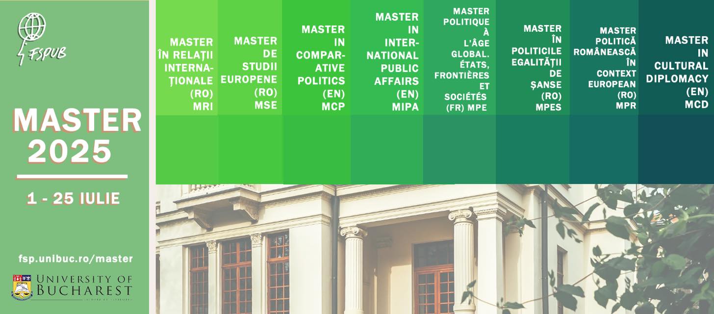 Facultatea - #fspub Admitere master 2025 - https://fsp.unibuc.ro/master ...