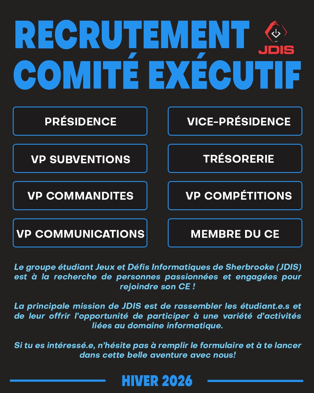 JDIS - Jeux et défis informatiques de Sherbrooke