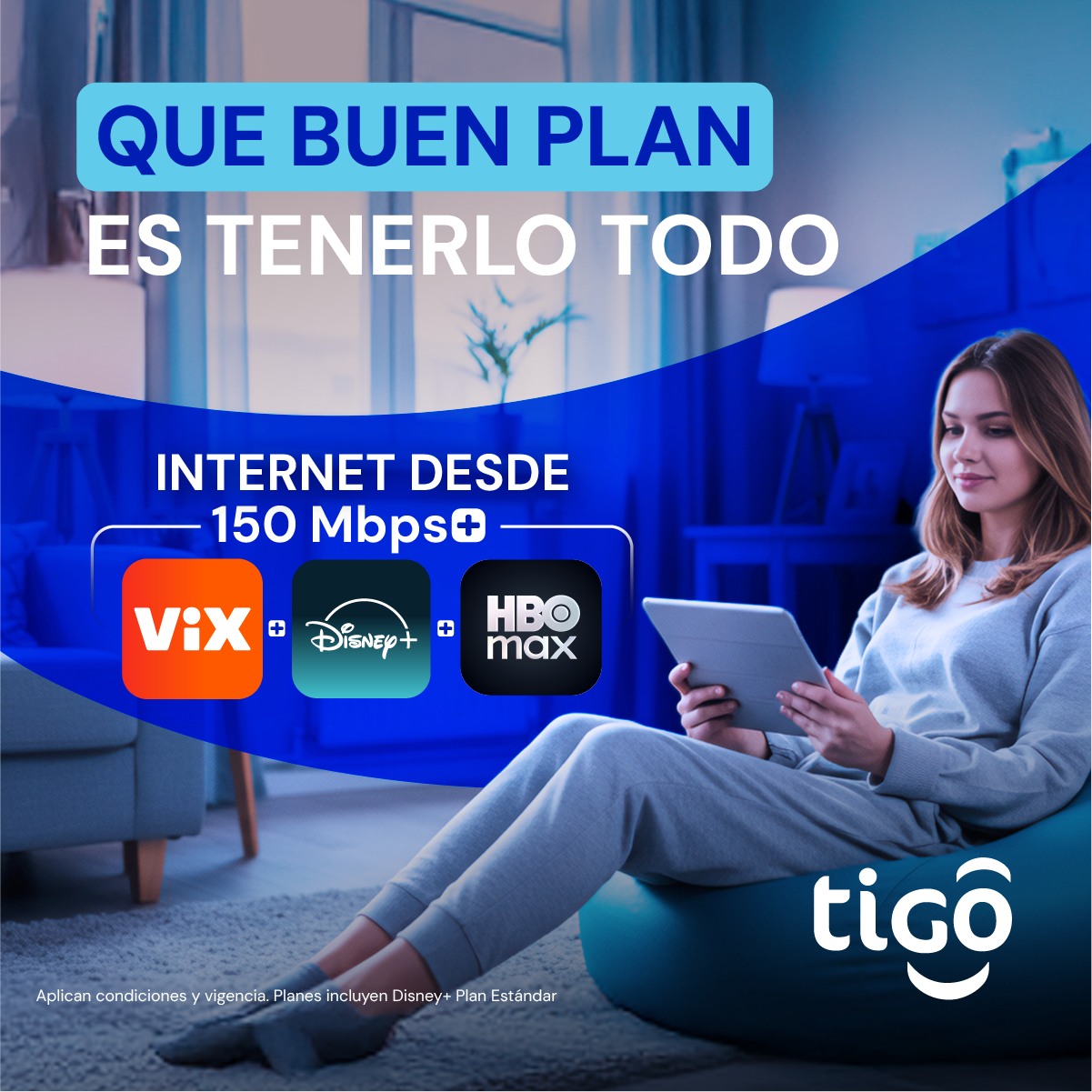 Tigo - ¡Que buen plan es tenerlo todo! Internet de 150 Mbps y acceso a ...