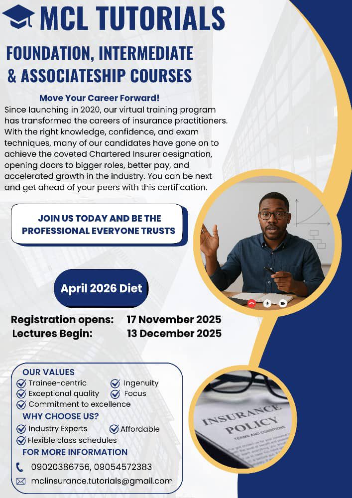 MCL Insurance Tutorials | Lagos