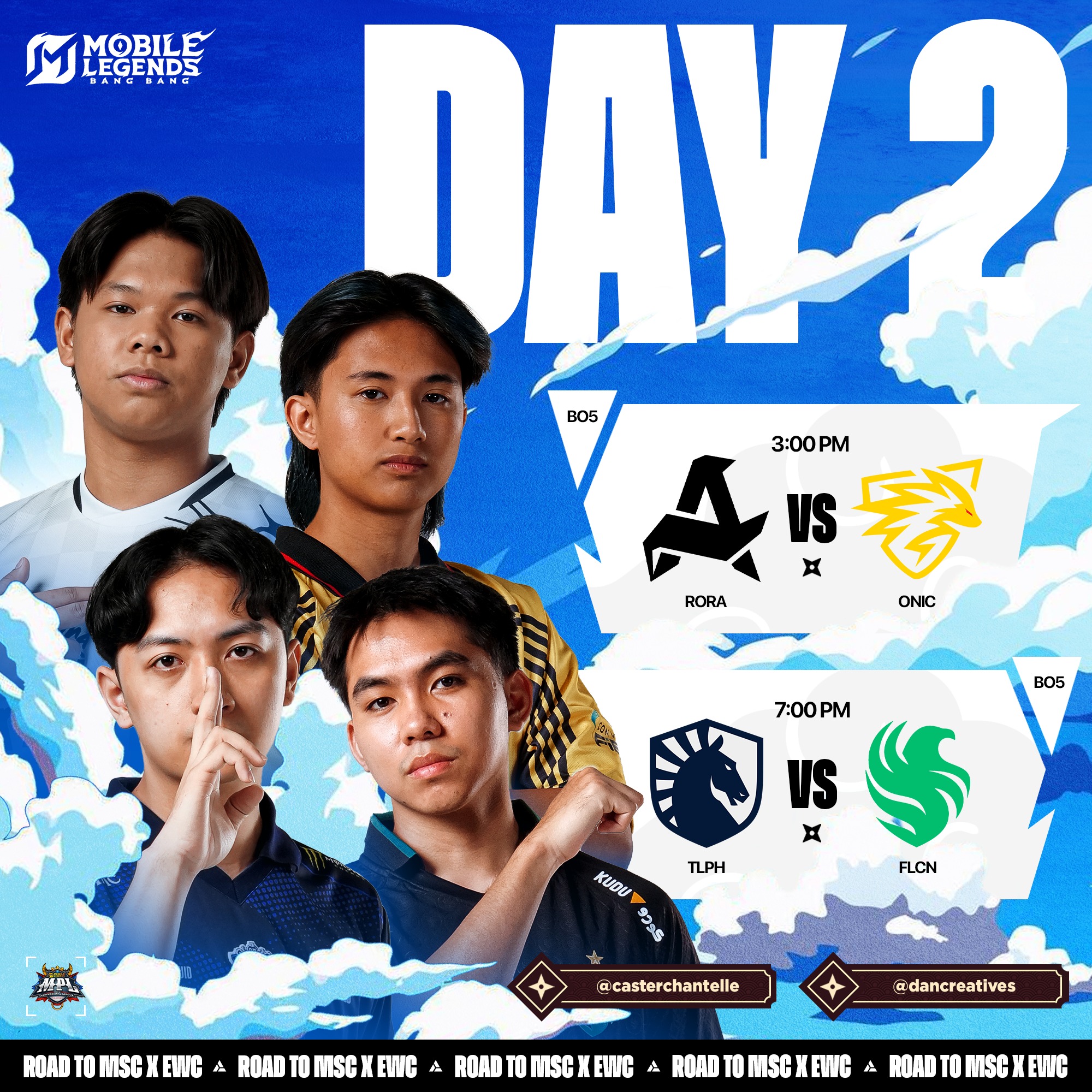 Chantelle - TODAY’S MATCH SCHEDULE! MPL-PH Season 15 Playoffs - Day 2 ...