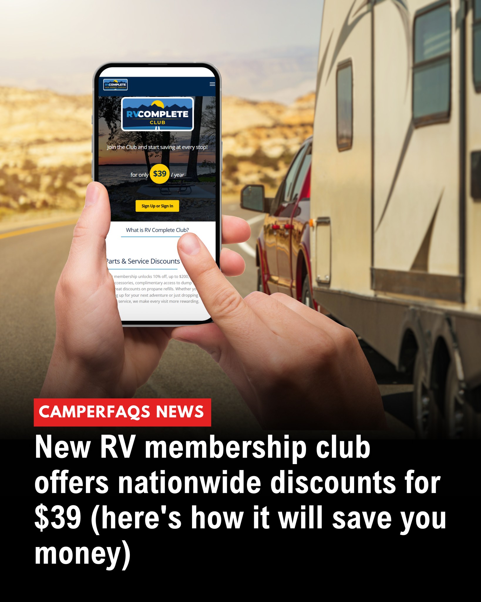 Camper - Brand new RV membership club just launched! It offers savings ...