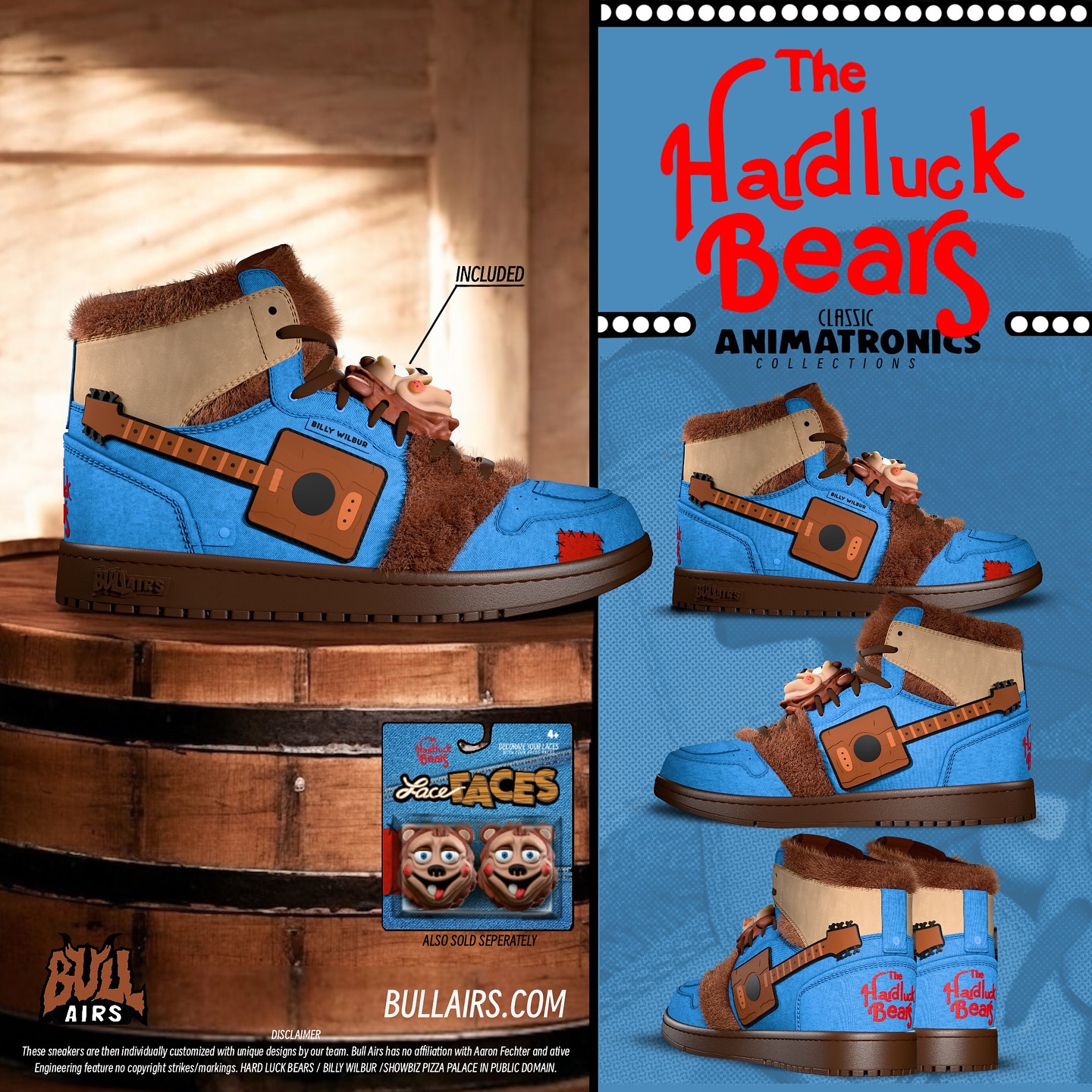 Bull Airs releases Hard Luck Bears and Showbiz Pizza shoes