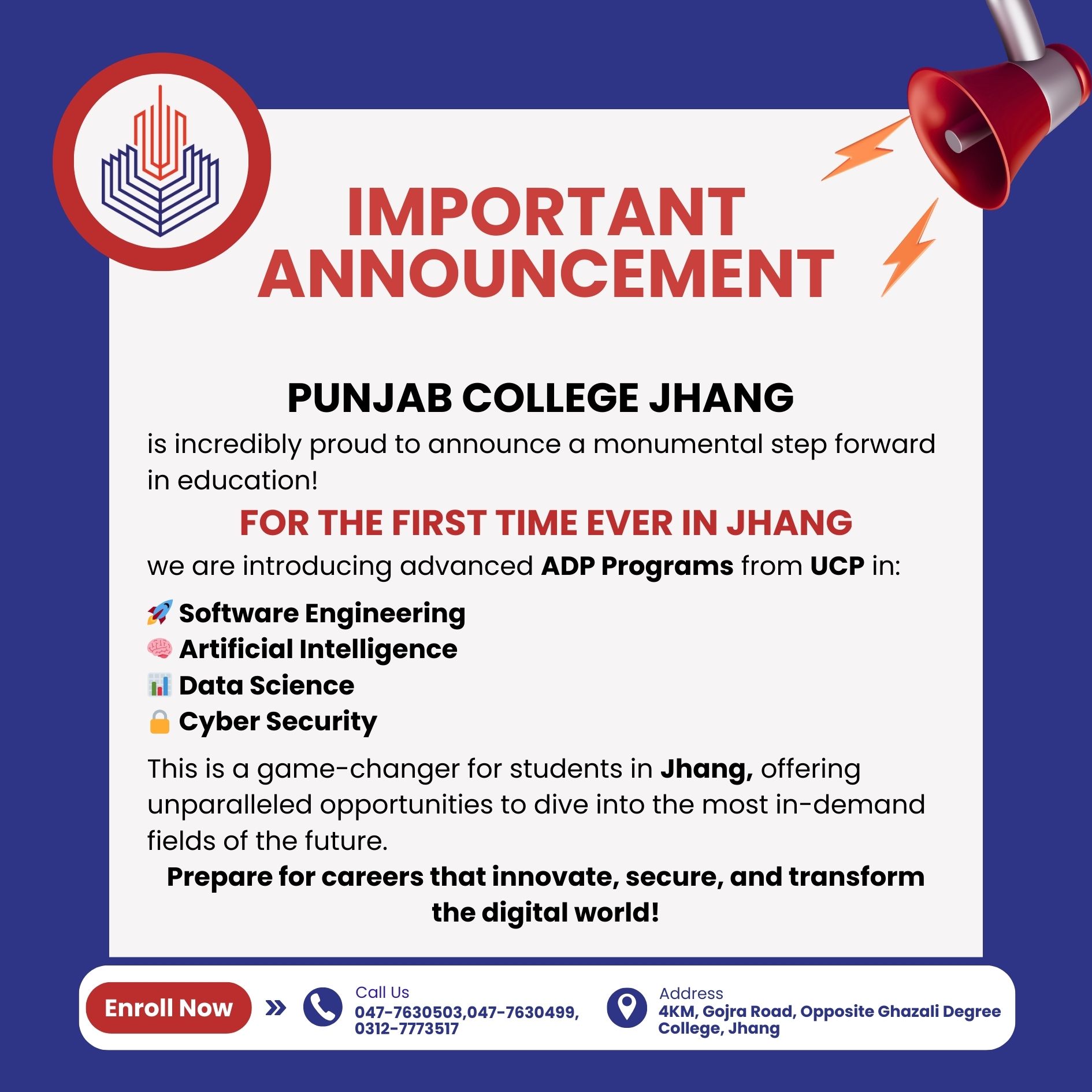 🚨 BIG NEWS! Your... - Punjab College Jhang ( Official Page) | Facebook