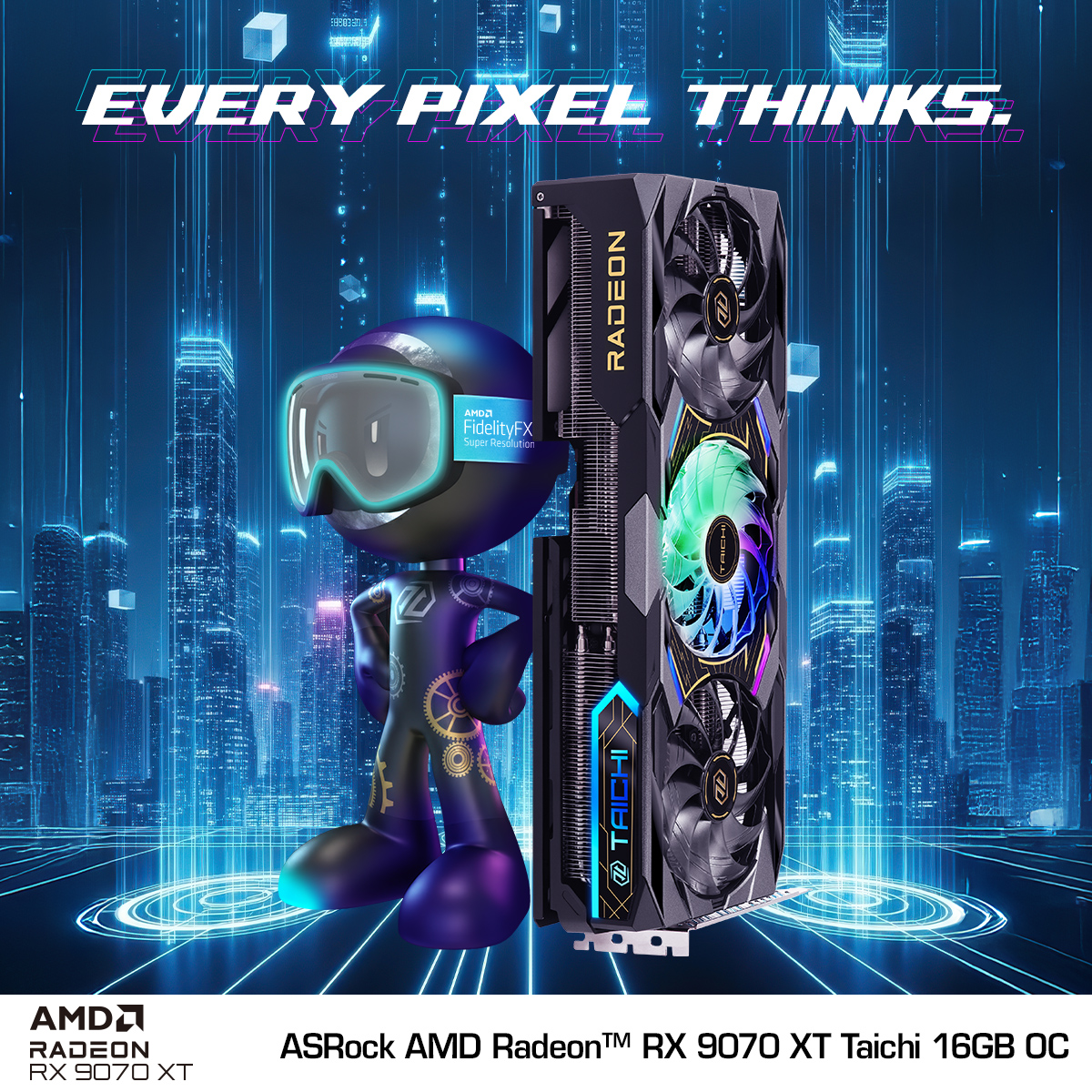 ASRock Radeon RX 9070 XT Taichi White — where design meets 