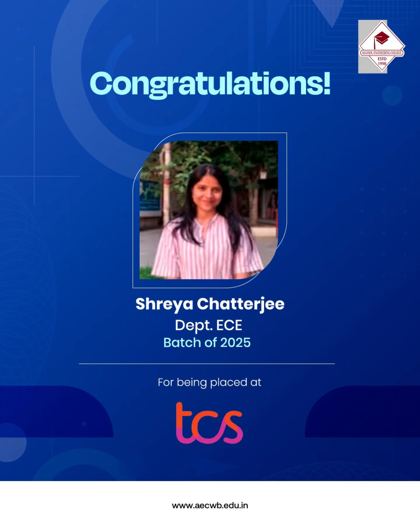 Asansol - 🌟 Heartiest Congratulations to Shreya Chatterjee! 🌟 We are ...