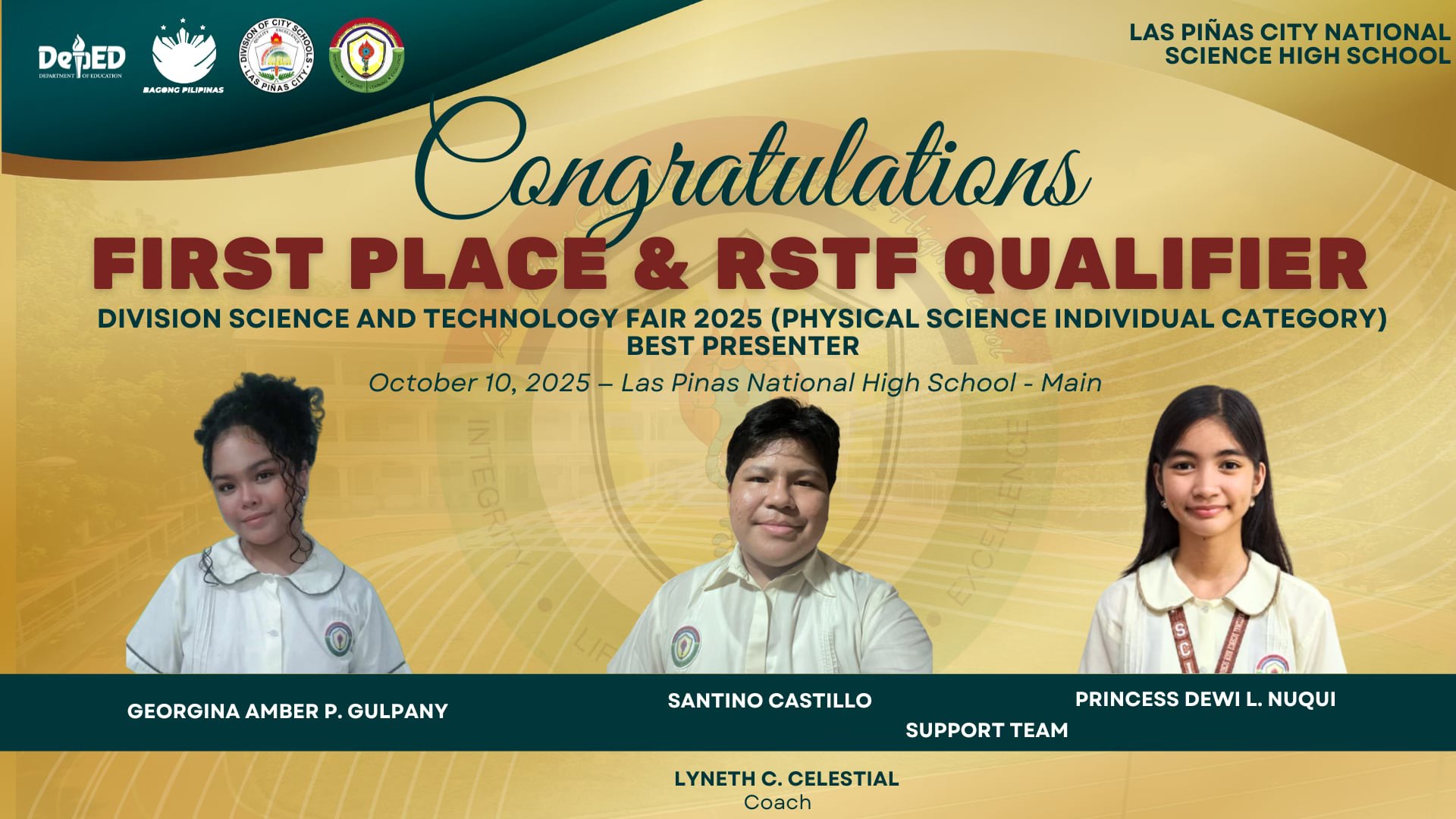 Las Piñas City National Science High School - 320304 LPC - Las Piñas ...
