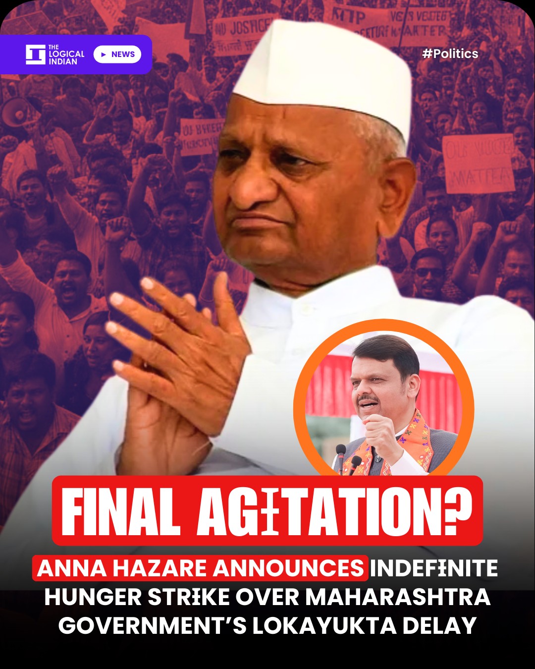 The Logical - Social activist Anna Hazare has announced an indɇfnite ...