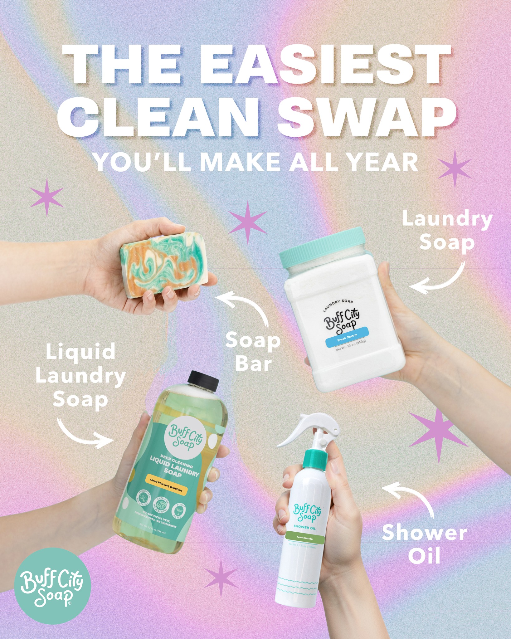 The easiest clean swap... - Buff City Soap - Mansfield, TX | Facebook