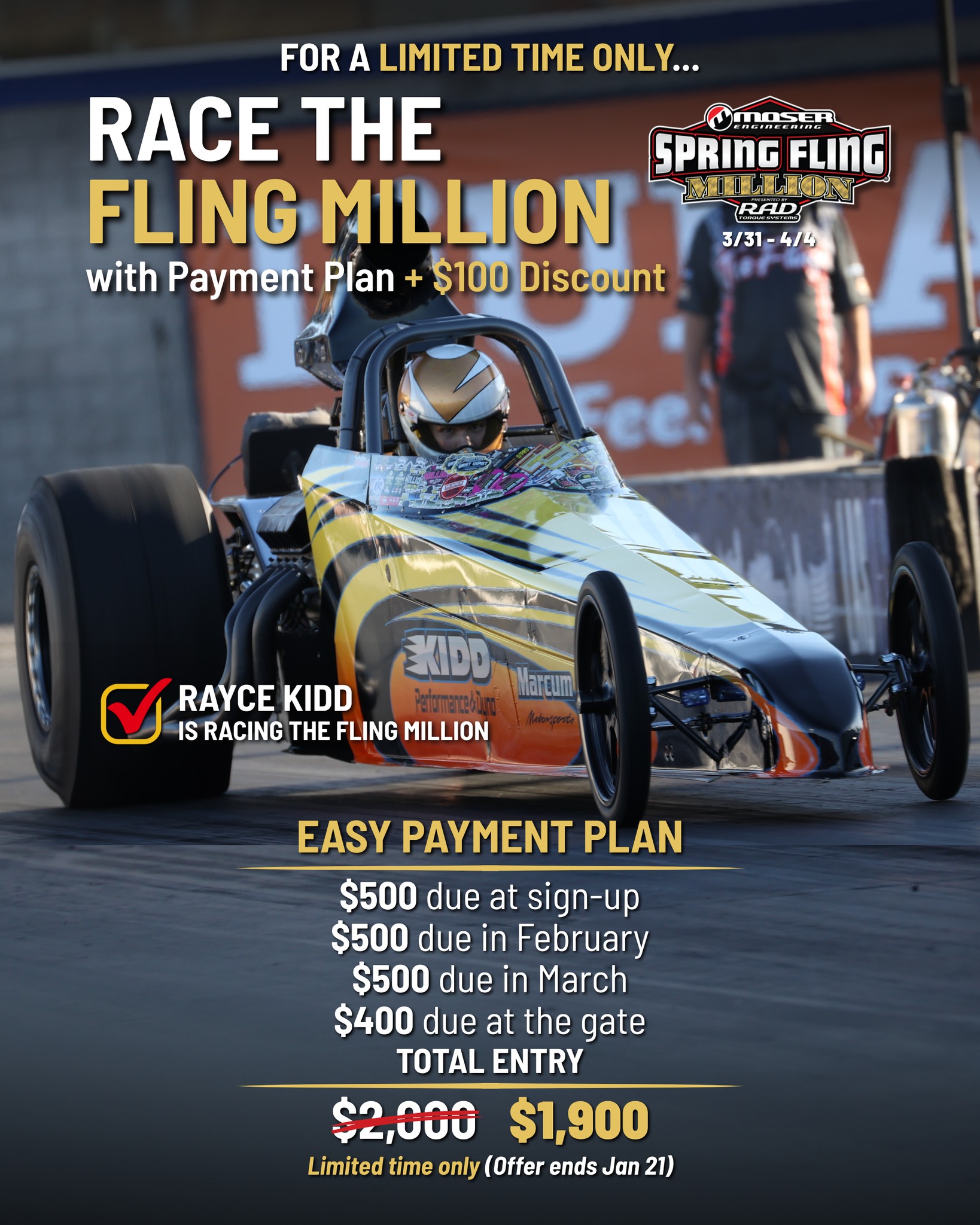 Spring - Get $100 off when you enter the Fling Million for a limited ...
