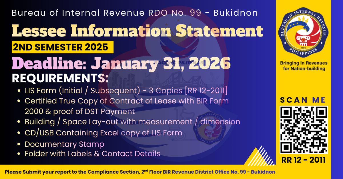 BIR RDO 99 Bukidnon | Malaybalay