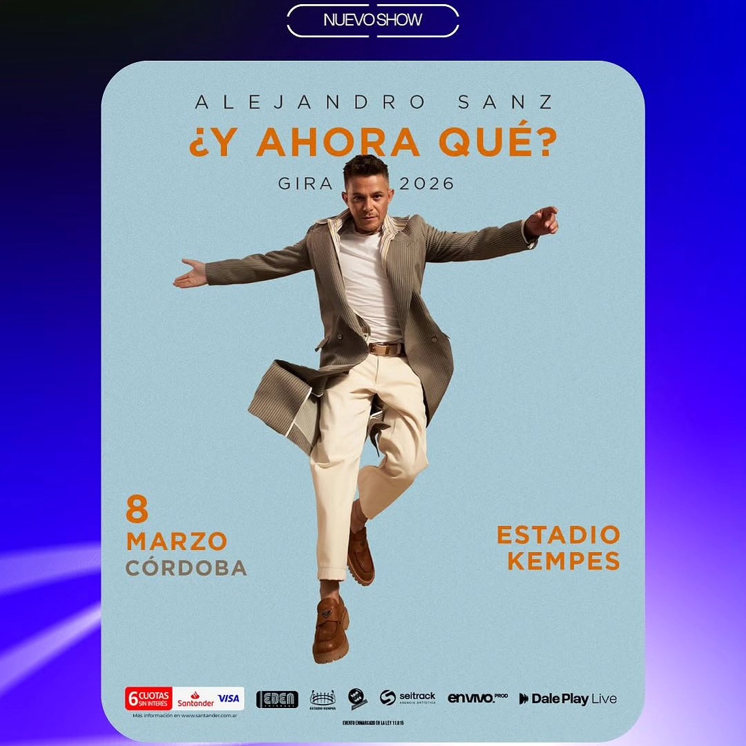 Eden - @envivoproducciones ¡ALEJANDRO SANZ VUELVE A CÓRDOBA, A LO ...
