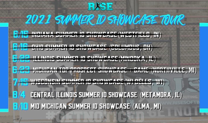 The 2021 RISE Summer Showcase Tour... - RISE Softball Midwest | Facebook