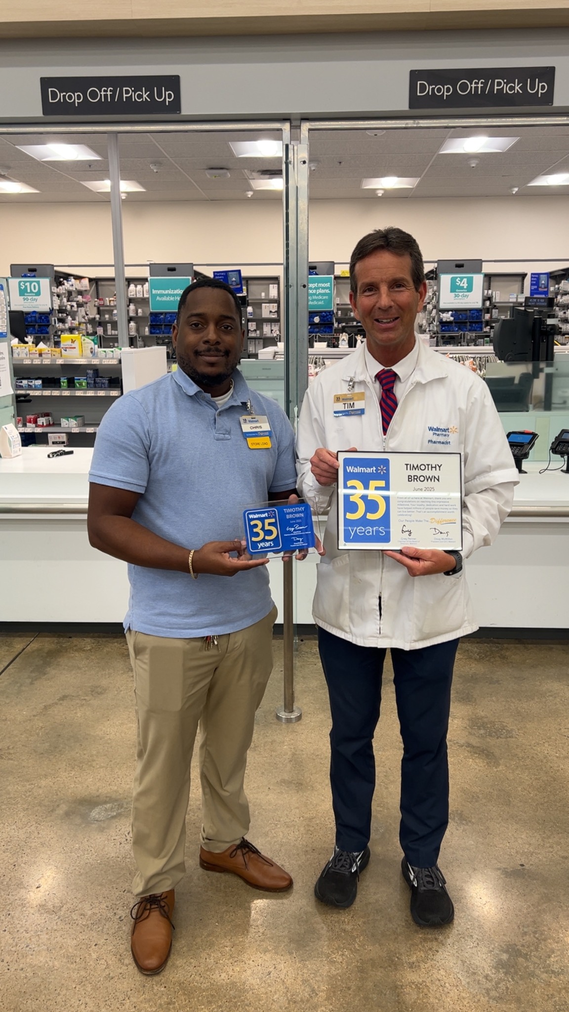 Walmart - Join us in congratulating Tim, our Pharmacist, on his 35th ...