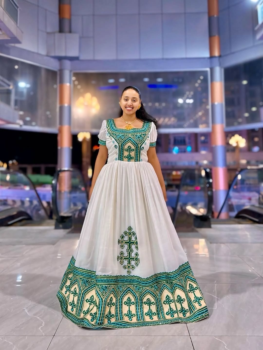 green ethiopian dress 🟢 Habesha Dress: Modern Habesha Kemis, Handmade with Tibeb Detailing #HabeshaDress #HabeshaKemis #EthiopianDress #EritreanDress epos:size:Size 18