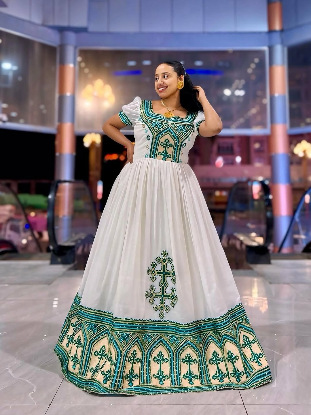 green habesha dress 🟢 Dress: Modern Habesha Kemis, Handmade with Tibeb Detailing #HabeshaDress #HabeshaKemis #EthiopianDress #EritreanDress modern habesha dress for couples