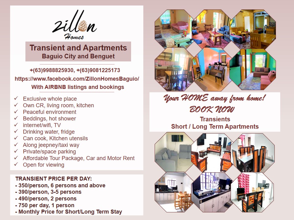 Welcome to Zillon Homes for Transient and Apartments in Baguio City and ...