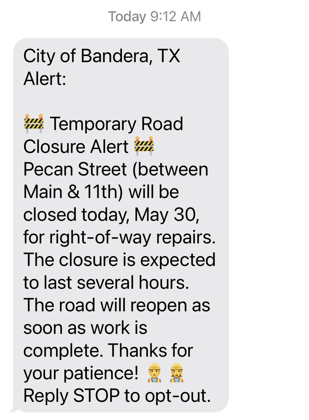Hill - Bandera - Road Closure alert #ranchradiomarketinggroup # ...