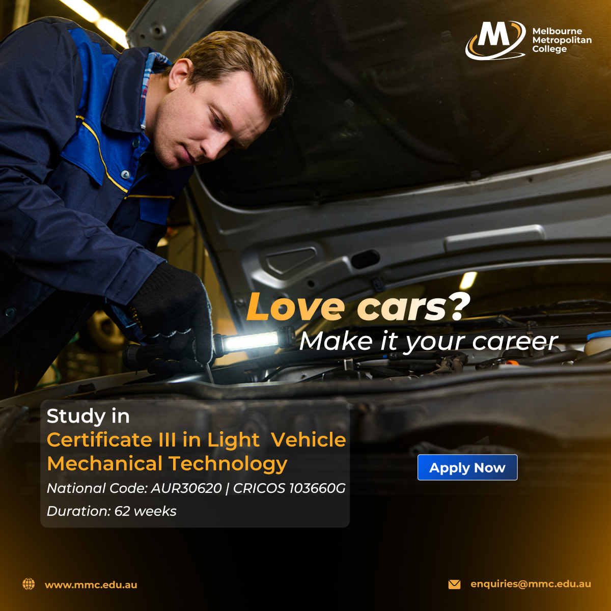 Melbourne - 🚘 Turn your passion into a profession with MMC. Study: 🛠️ ...