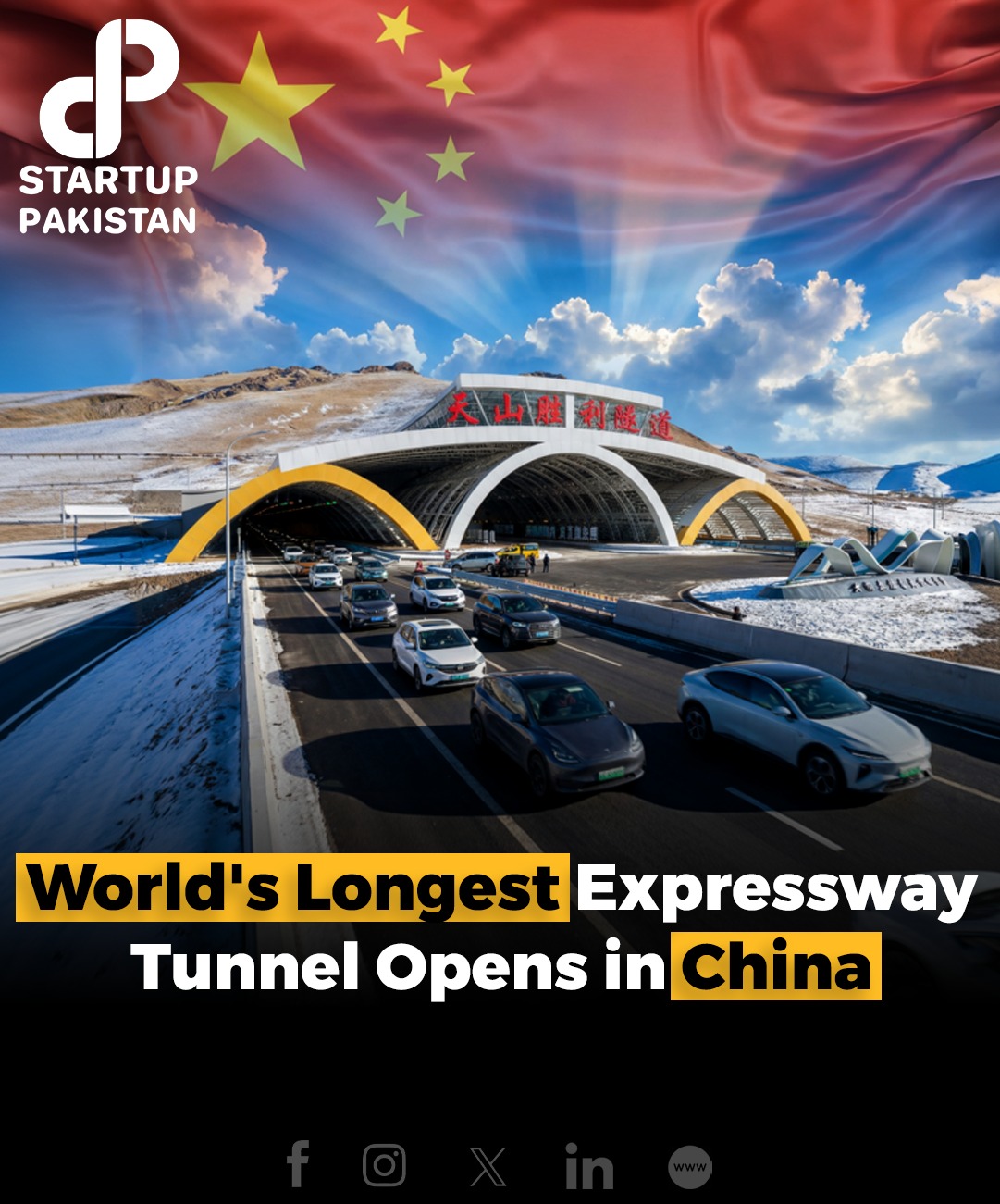 Startup - China has inaugurated the world's longest expressway tunnel ...