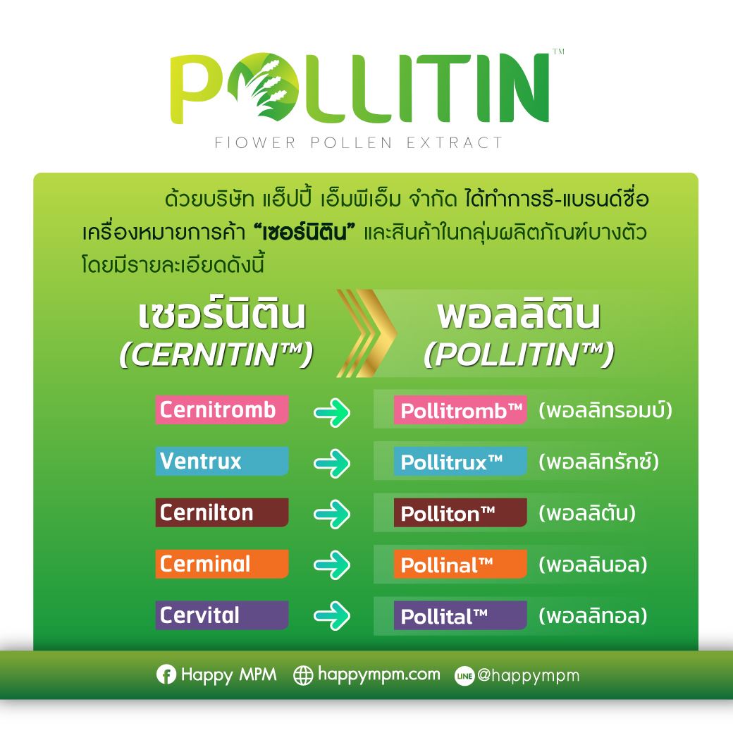 Cernitin เปลี่ยนโฉมเป็น Pollitin... - Politin Center-Thailand | Facebook