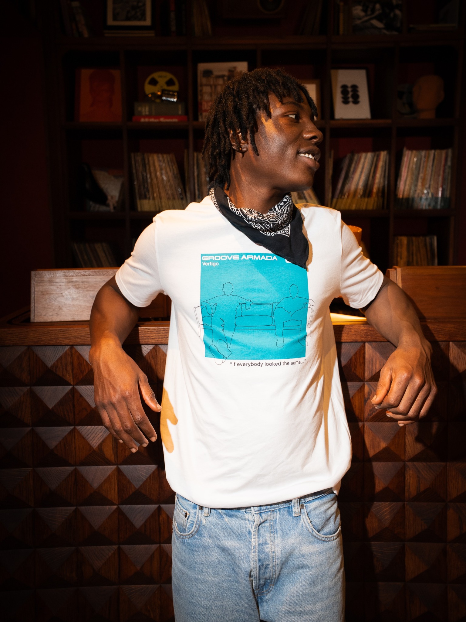 Shop the edit. This is the Groove Armada tee in the Remastered 