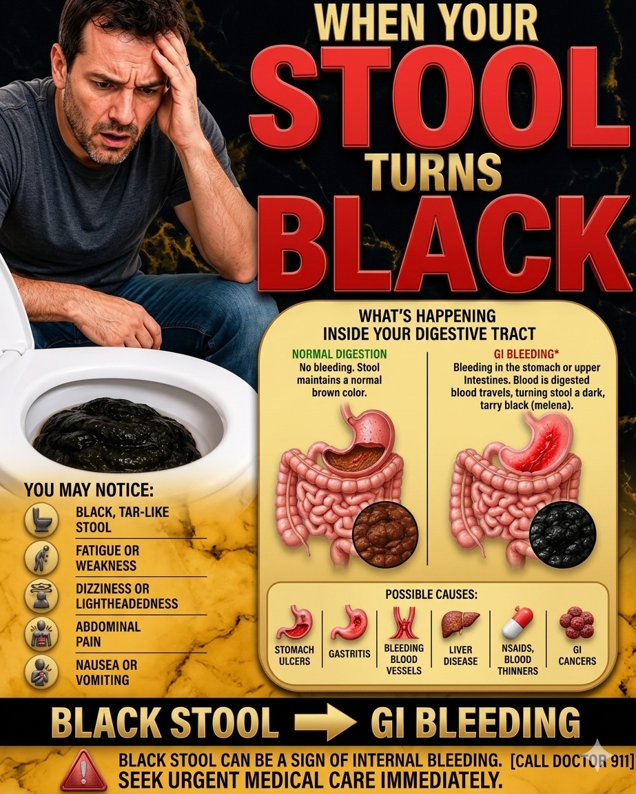 WHEN YOUR STOOL TURNS BLACK ⚫ Many people describe it exactly like this: 
