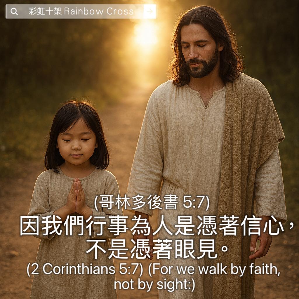 我愛主耶穌 I love Jesus 彩虹十架 Rainbow Cross - 我正等著祢回來 （羅馬書 5:3) 不但如此，就是在患難中也是 ...