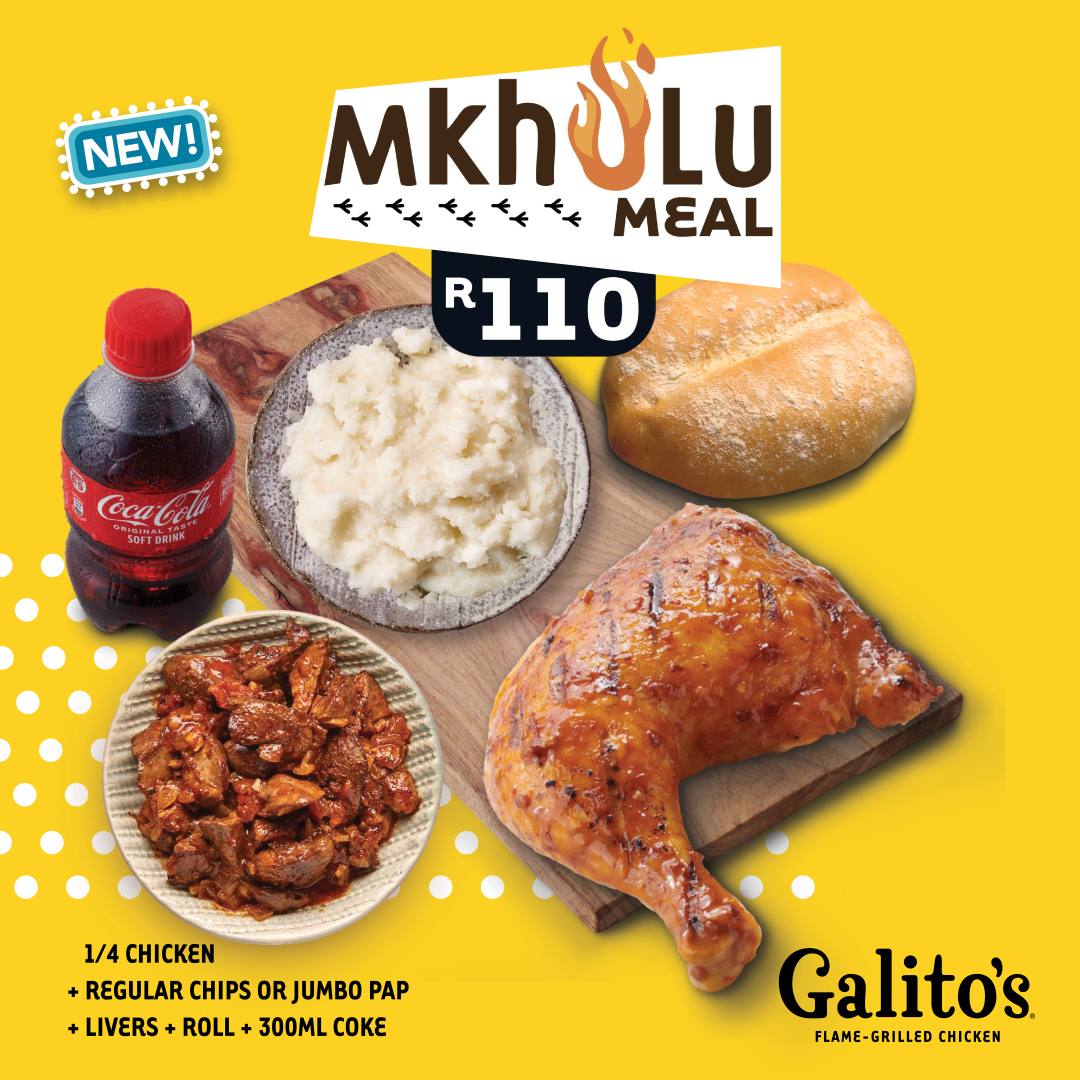 Galito's - 🥳 The MKHULU MEAL is here! 🍗 1/4 Chicken + Chips or Pap ...