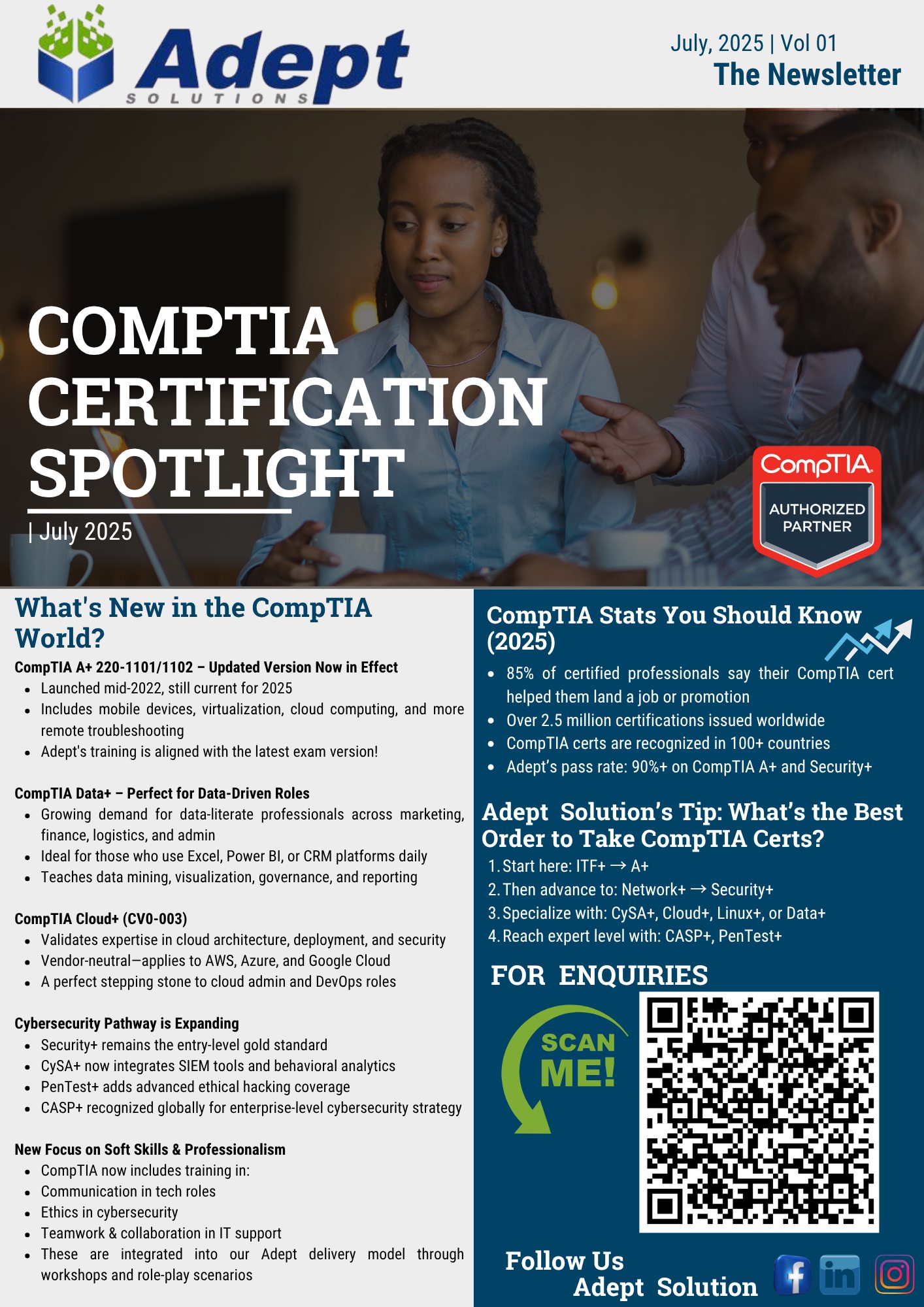 Adept - CompTIA Certification Spotlight | July 2025 In today’s fast ...