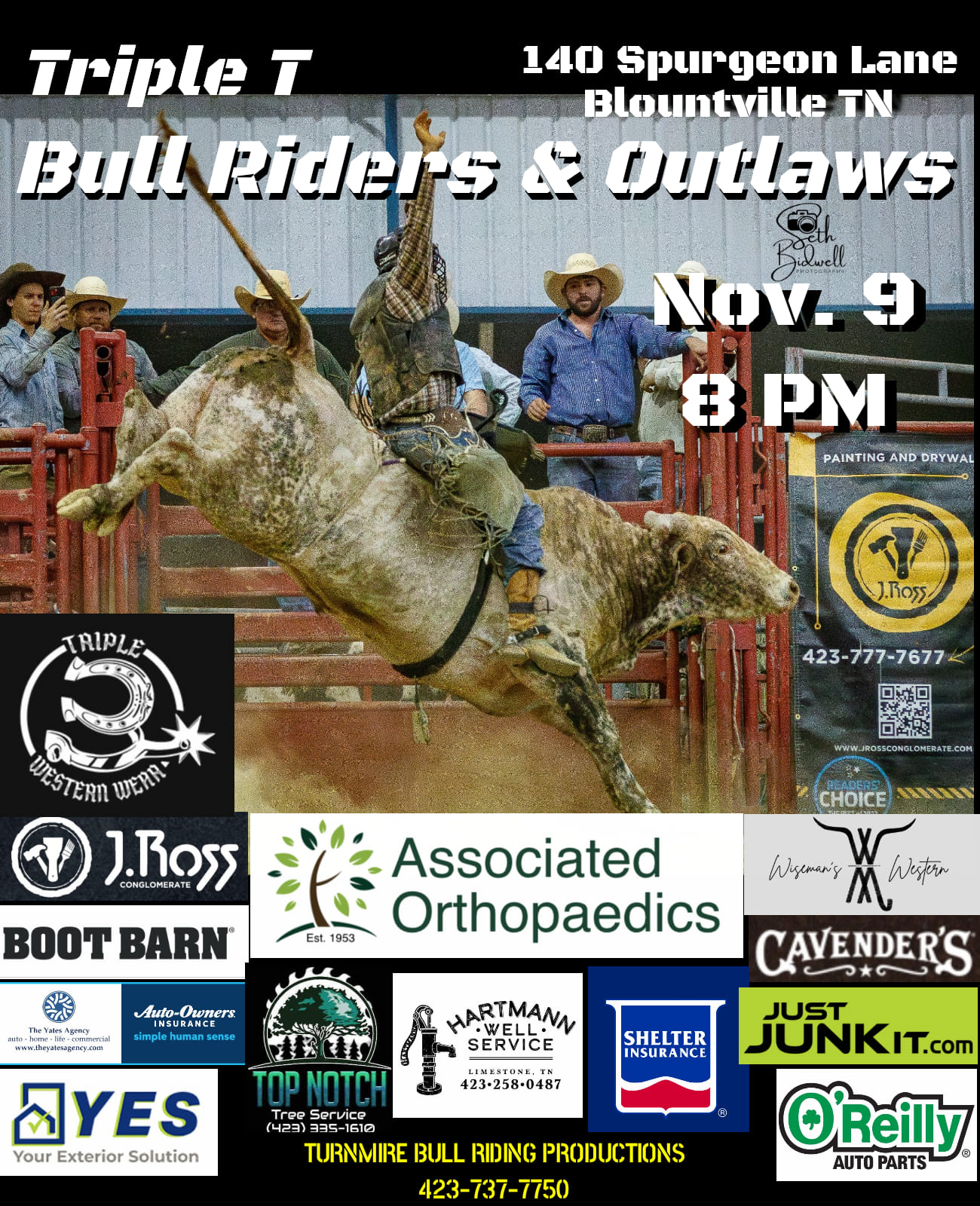 Triple T Bull Riders & Outlaws Championship Bull Riding